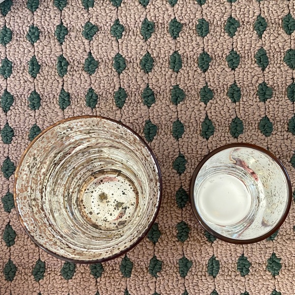 6 Gold mercury glass tea Candle Holders - Picture 4 of 8